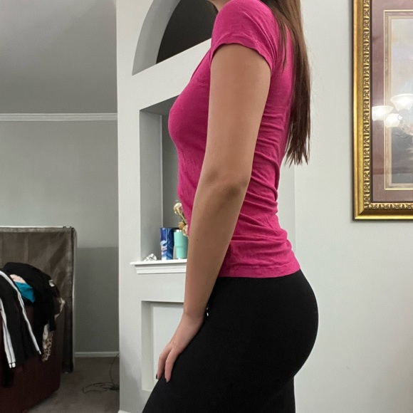 EUC Pink American Eagle Outfitters Full Length Short Sleeve Tank Top - Picture 3 of 5